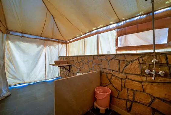 Internal Tent View of Desert Camp
